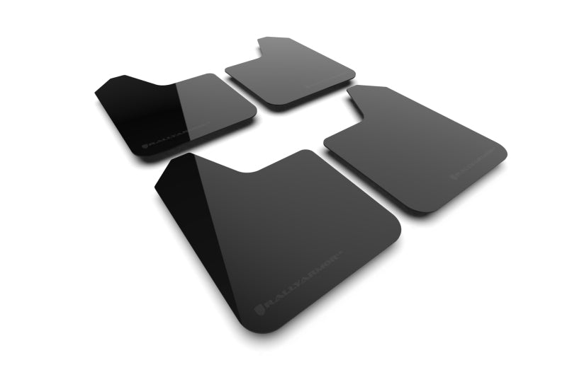 Rally Armor Universal UR Black Mud Flap w/ Metallic Black Logo MF12-UR-BLK-MBK MF12-UR-BLK-MBK Photo - Primary
