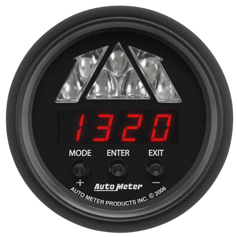 Autometer Z-Series 2-1/16in Tachometer Digital 16000 RPM w/ LED Shift Light 2676 2676 Photo - Primary
