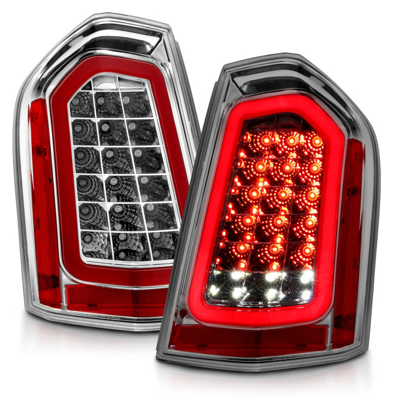 Anzo 11-14 Chrysler 300 Led Taillights Chrome w/ Sequential 321344 Photo - Unmounted