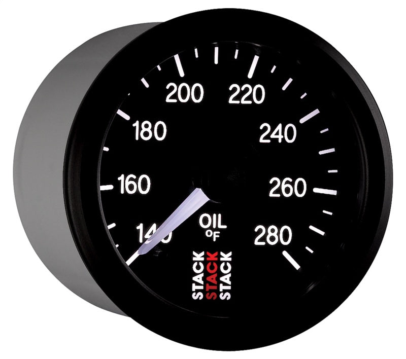 Autometer Stack 52mm 140-280 Deg F 1/8in NPTF Male Pro Stepper Motor Oil Temp Gauge - Black ST3310 ST3310 User 6