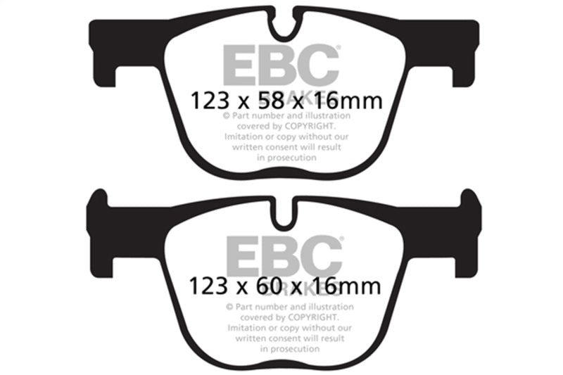 EBC 12+ BMW 335 3.0 Turbo (F30) Yellowstuff Rear Brake Pads DP42131R DP42131R Photo - Primary