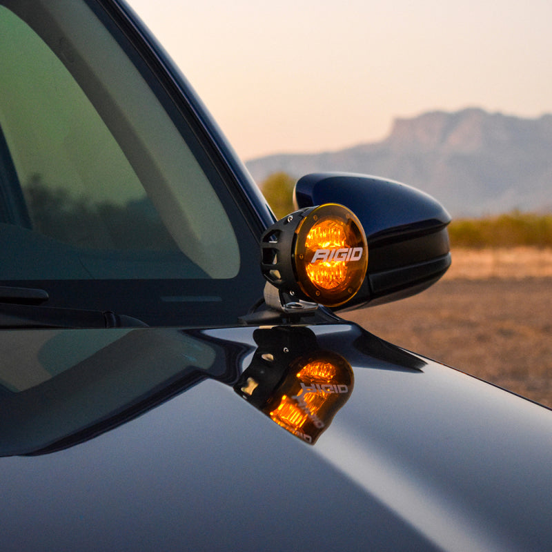 Rigid Industries 2010-2023 Toyota 4Runner A-Pillar Light Kit (Includes 4 inch 360-Series Drive) 46704 46704 Photo - Mounted