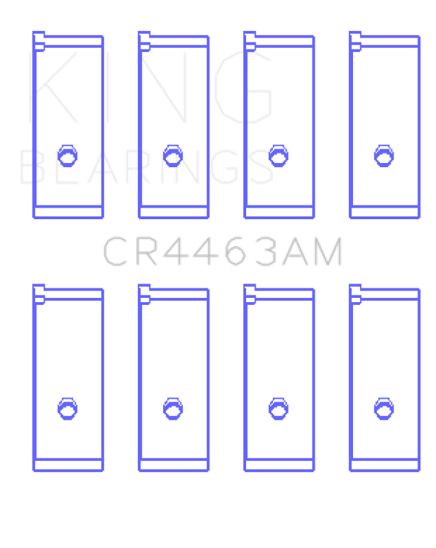 King Engine Bearings Honda Civic 1438Cc (Size +0.25mm) Connecting Rod Bearing Set CR4463AM0.25 CR4463AM0.25 Photo - Primary