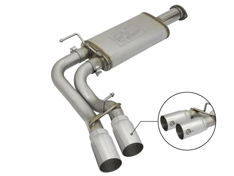 aFe POWER Rebel Series Middle-Side Exit SS Cat-Back Exhaust System 49-46032-P Photo - Primary