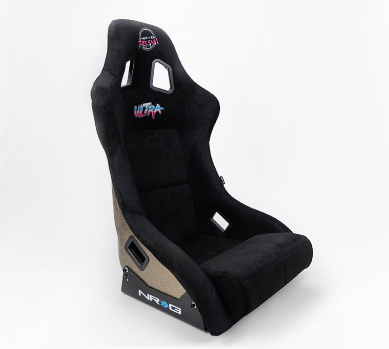NRG FRP Bucket Seat ULTRA Edition - Large (Black Alcantara/Gold Glitter Back) FRP-302BK-ULTRA FRP-302BK-ULTRA Photo - Primary