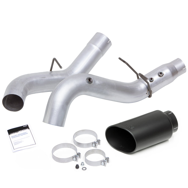 Banks Power 17-19 Chevy Duramax L5P 2500/3500 Monster Exhaust System w/ Black Tip 48996-B 48996-B Photo - out of package