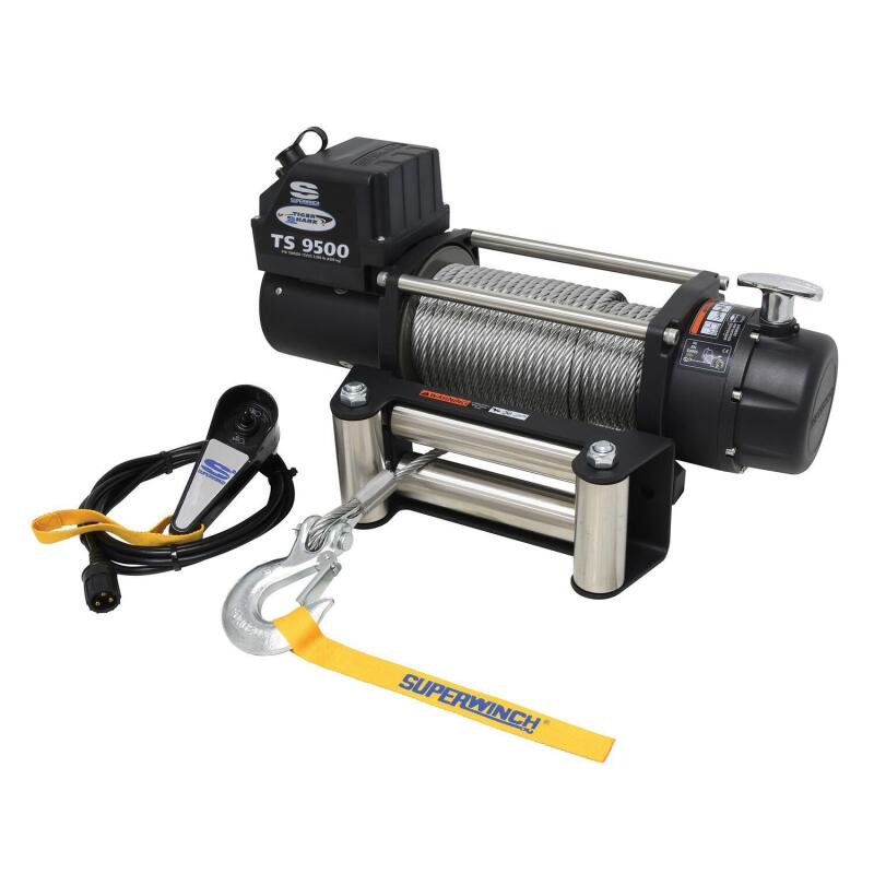 Superwinch 9500 LBS 12 VDC 11/32in x 95ft Steel Rope Tiger Shark 9500 Winch 1595200 1595200 Photo - out of package