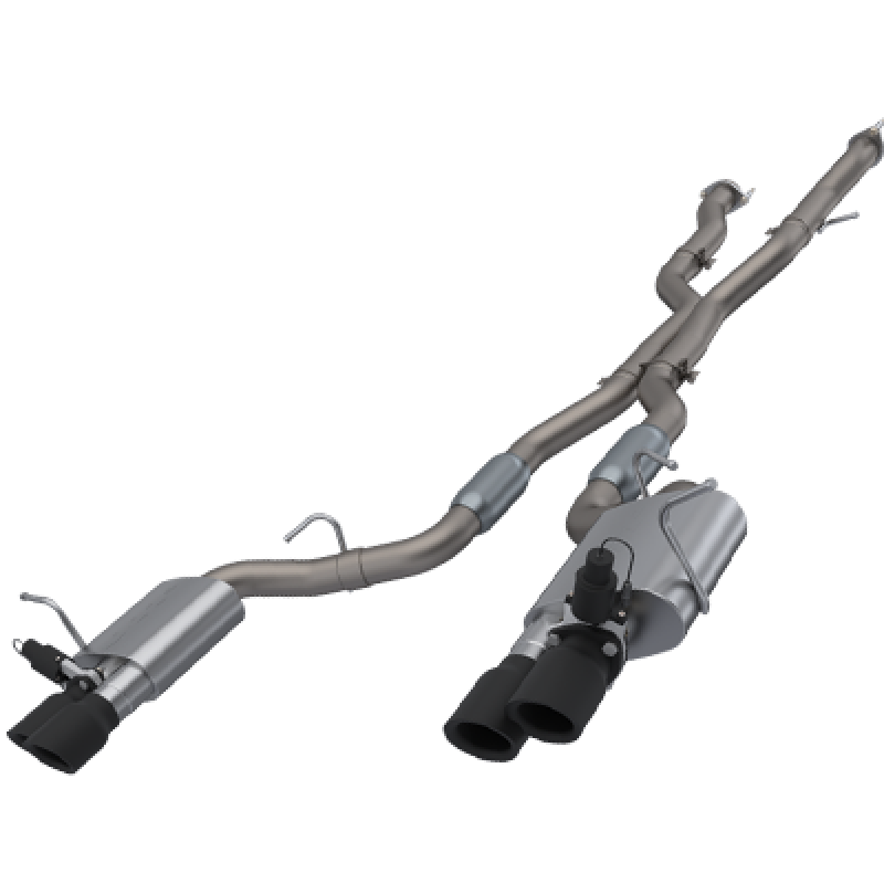 QTP 2018+ Jeep Grand Cherokee Trackhawk 304SS Screamer Cat-Back Exhaust w/4in Black Tips 427218B 427218B Photo - Primary