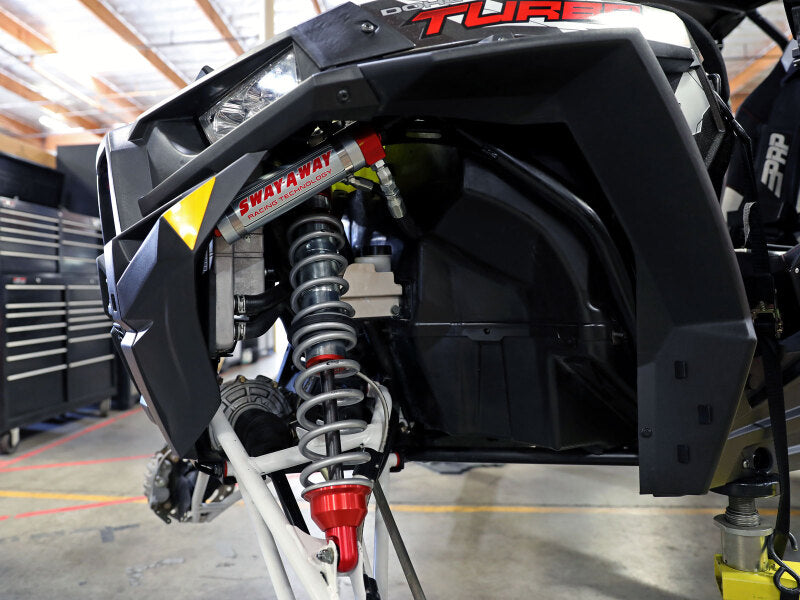 aFe 17-19 Polaris RZR 925/1000cc Sway-A-Way 2.5 Front Coilover Kit w/ Remote Reservoirs and Comp Adj 851-5600-02-CA 851-5600-02-CA Photo - Mounted