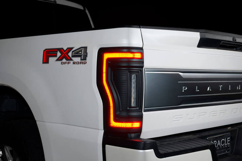 ORACLE Lighting 17-22 Ford F-250/350 (Black Series) Flush Mount LED Tail Lights 5896-504-T 5896-504-T Photo - lifestyle view