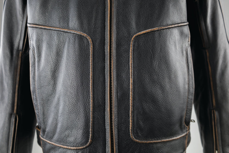 Kuryakyn Leather By River Road Hoodlum Vintage Leather Jacket Black - Small 094382 094382 User 3