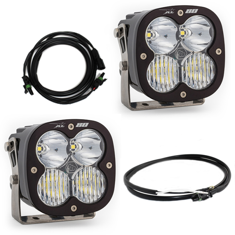 Baja Designs Jeep JL/JT Rubicon Steel Bumper LED Light Kit XL 80 w/Upfitter 447669UP 447669UP User 1