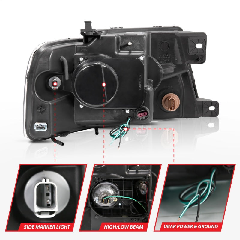 Anzo 2004-2008 Ford F-150 Projector Headlights w/ U-Bar Chrome 111287 Photo - Unmounted