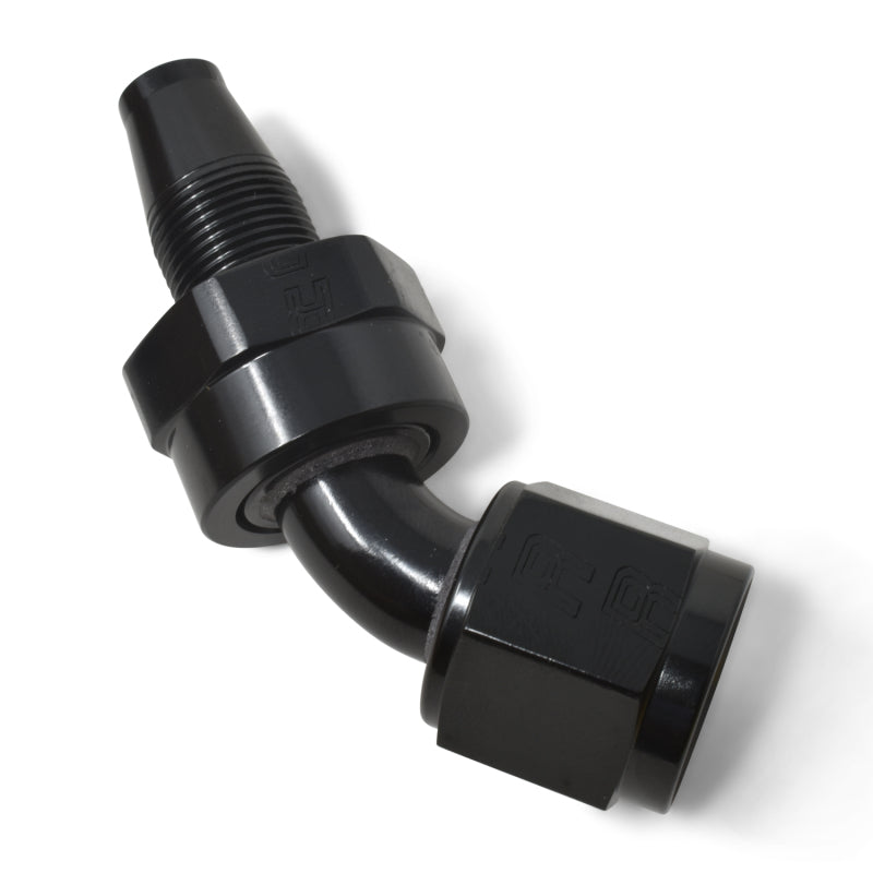 Russell -6 An Hoses End Without Socket 45 Degree Polished & Black Anodized 615093 Photo - out of package