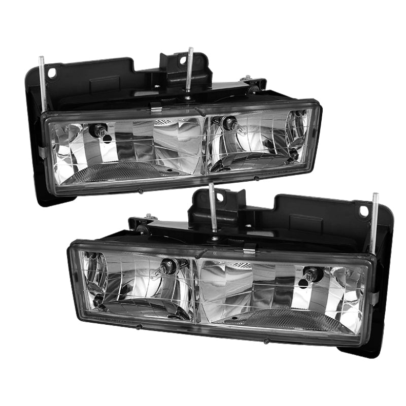 SPYDER Xtune Chevy Suburban 88-98 Crystal Headlights Chrome HD-JH-CCK88-C 5064387 5064387 Photo - Primary