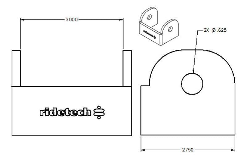 Ridetech Large Rod End Bracket for 3in Wide Rod End 90000188 90000188 User 1