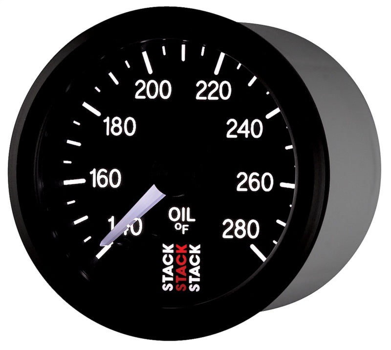 Autometer Stack 52mm 140-280 Deg F 1/8in NPTF Male Pro Stepper Motor Oil Temp Gauge - Black ST3310 ST3310 User 3