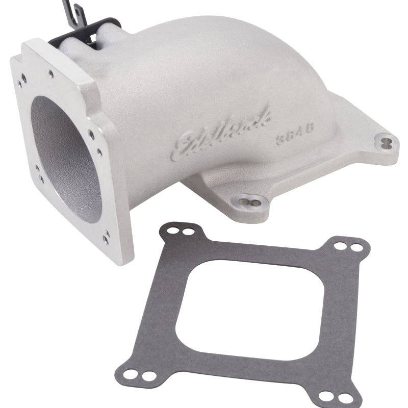Edelbrock Low Profile Intake Elbow, 90mm Throttle Body to Square-bore Flange 3848 Photo - Primary