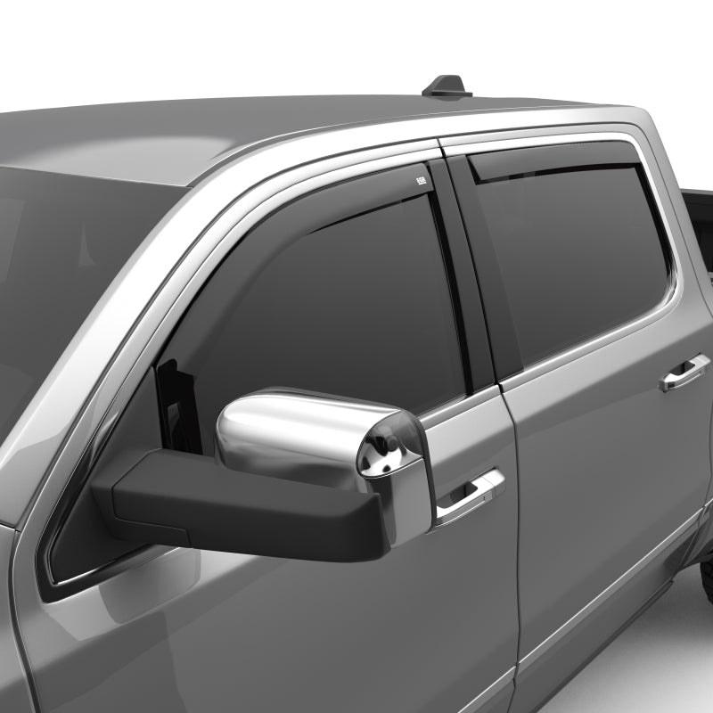EGR 2019 Dodge Ram 1500 Quad Cab SlimLine In-Channel WindowVisors Set of 4 - Dark Smoke 572961 572961 Photo - Primary