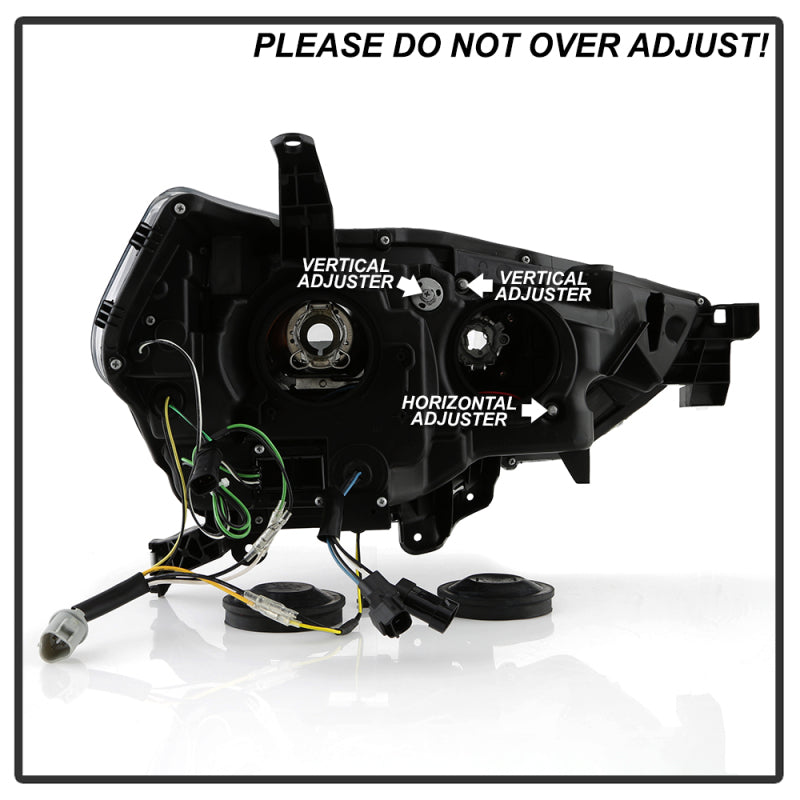 SPYDER 14-20 Toyota 4Runner Projector Headlights w/Seq. LED Turn Sig. LED White Light Bar Park Light 5088154 5088154 User 5