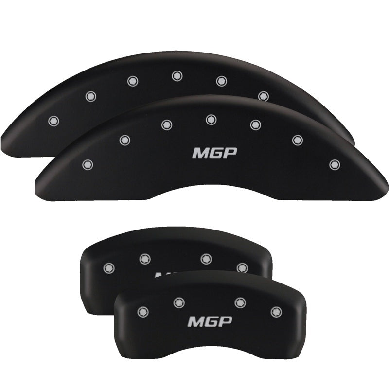 MGP 4 Caliper Covers Engraved Front & Rear MGP Matte Black finish silver ch 22110SMGPMB 22110SMGPMB Photo - Primary