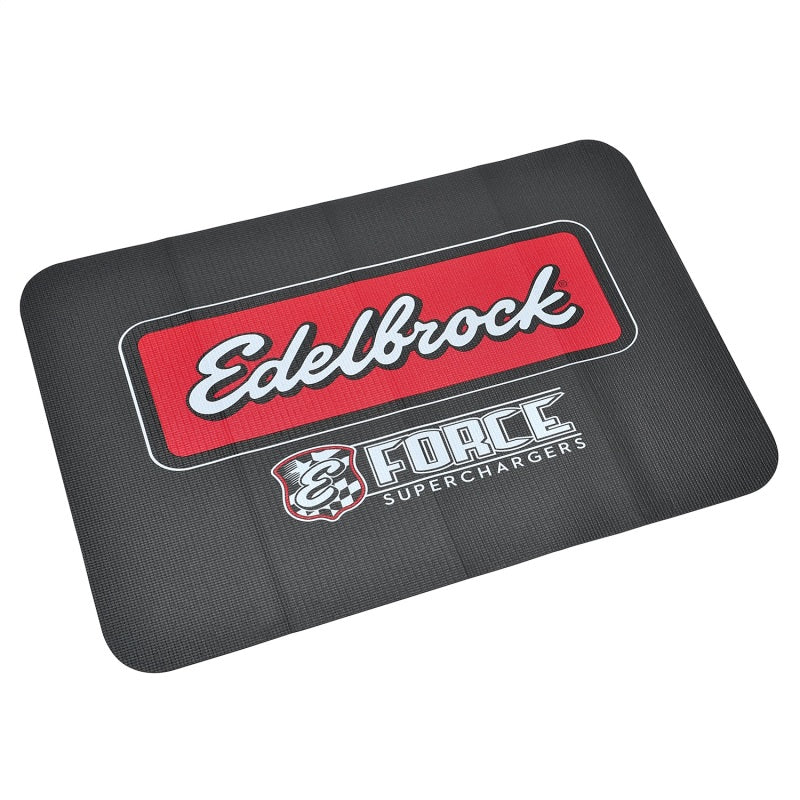 Edelbrock Racing Fender Cover - PVC Foam Mat - 2 Color Printed Edelbrock Racing Logo 2324 2324 Photo - Unmounted