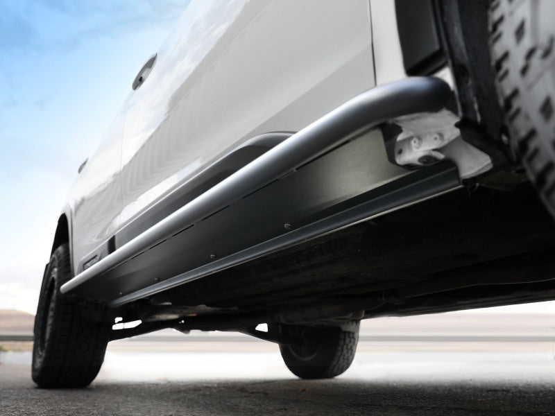 aFe POWER 20-23 Subaru Outback H4 2.4L (t) / H4 2.5L Terra Guard Trail Slider Steps - Black 79-27003 79-27003 Photo - Mounted