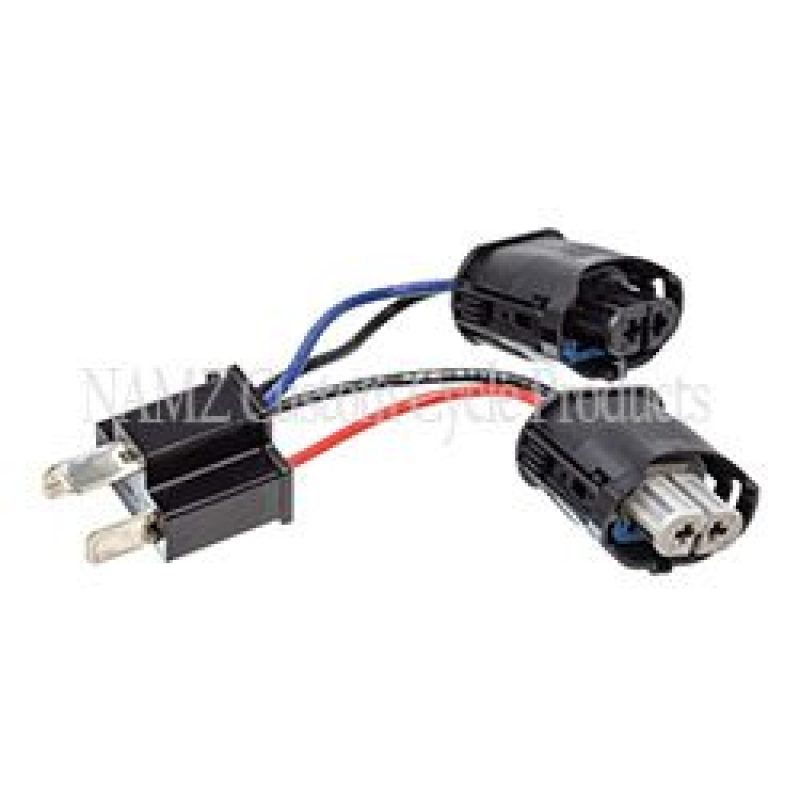 NAMZ 2014+ Road King (w/7in. Dual LED HLamp) Headlight Adapter Pigtail w/Female H9 & H11 to Male H4 NHAP-02 NHAP-02 Photo - Primary