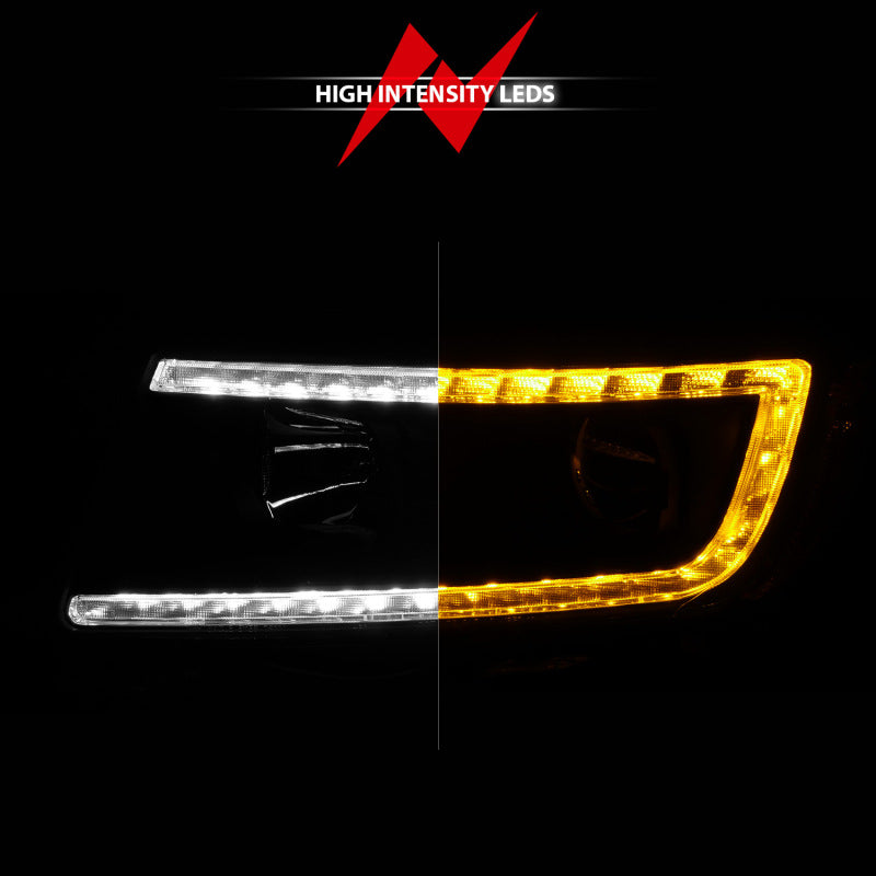 ANZO 11-13 Jeep Grand Cherokee (Factory Halogen Only) Projector Headlights w/Light Bar Swtchbk Black 111568 111568 User 5