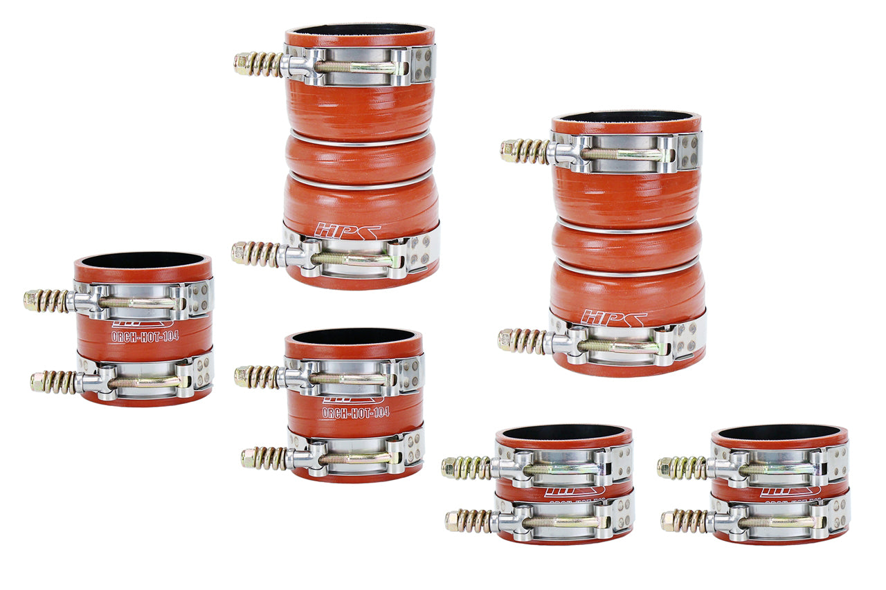 HPS High Temp Reinforced Silicone Intercooler Hose Boots Kit Ford 2000-2003 Excursion 7.3L PowerStroke Diesel