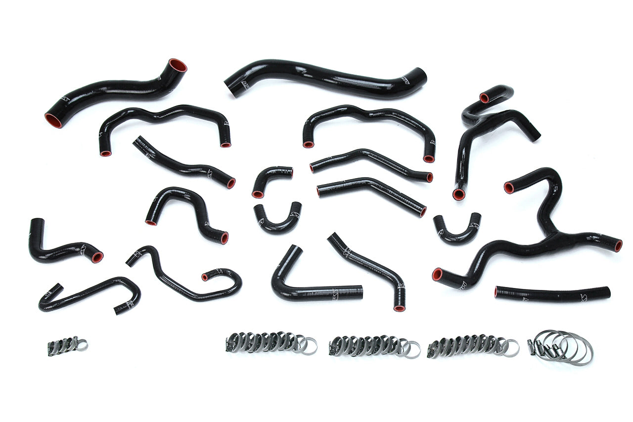 HPS Performance HPS Black Reinforced Silicone Radiator + Heater Hose Kit Coolant Toyota 17-18 Land Cruiser 5.7L V8