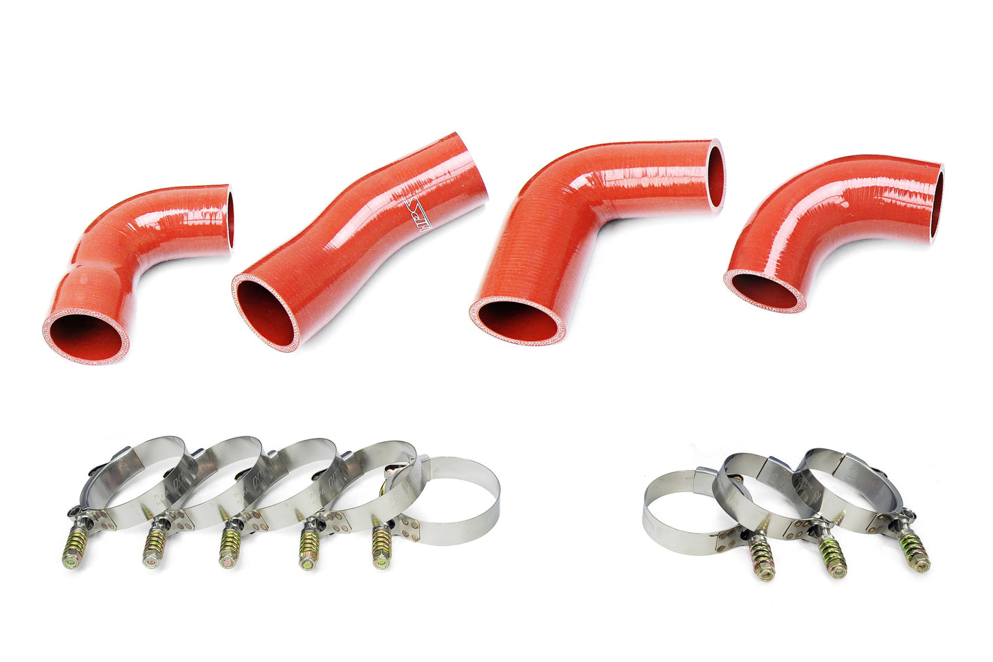 HPS Performance Silicone Transmission Oil Cooler Coolant Hose Kit, Mack Trucks 2007-2016 MP7 Engine Replace OE Part # 85134464 , 21794125 , 21251570 , 21794132 , 21794129, Orange 57-1722