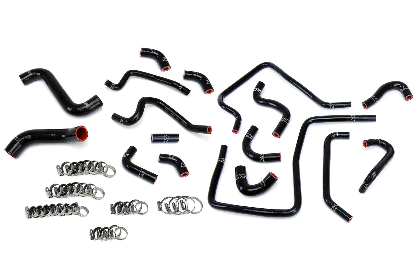 HPS Performance HPS Reinforced Silicone Radiator, Heater and Ancillary Hose Kit Coolant, Subaru 02-03 Impreza WRX 2.0L Turbo, Black