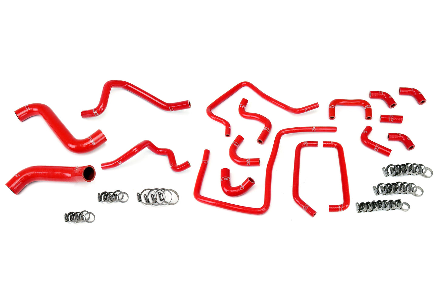 HPS Performance HPS Reinforced Silicone Radiator, Heater and Ancillary Hose Kit Coolant, Subaru 2005 Impreza WRX 2.0L Turbo, Red