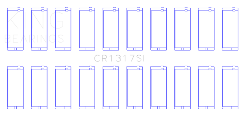 King Engine Bearings King Engine Chrysler 273CI/318CI/340CI/360CI Connecting Rod Bearing Set of 20 CR1317SI CR1317SI Photo - Primary