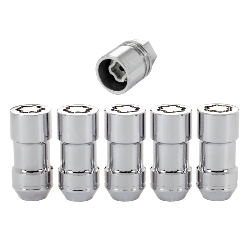 McGard Wheel Lock Nut Set - 5pk. (Cone Seat) M14X1.5 / 22mm Hex / 1.965in. Length - Chrome 24510 24510 Photo - Primary