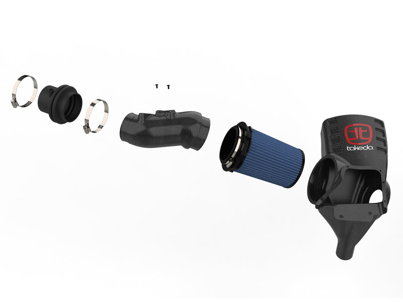 aFe Momentum Black Series Carbon Fiber CAIS w/Pro 5R Filter 17-18 Honda Civic Type R I4-2.0L (t) 58-10002R 58-10002R Photo - Unmounted