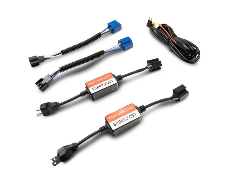 Raxiom 07-18 Jeep Wrangler JK Axial Spider LED Headlights w/Angel Eye Halo- Blk Housing (Clear Lens) J152602 J152602 Photo - Close Up