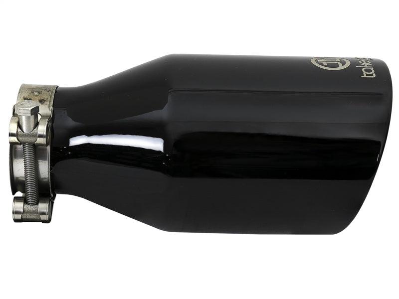 aFe Exhaust Tip Black MACH Force-Xp 409 Stainless Steel 2-1/2in Inlet x 4 49T25454-B09 Photo - Unmounted