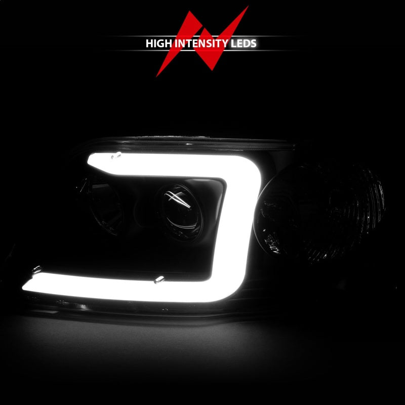 ANZO 1997-2003 Ford F-150 Projector Headlights w/ Light Bar Chrome Housing 111504 111504 Photo - Unmounted
