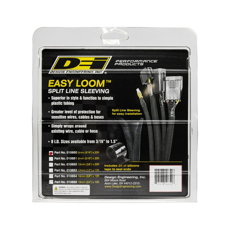 DEI Split Wire Sleeve Easy Loom 5mm-3/16in x 20 Black 10650 10650 Photo - Unmounted