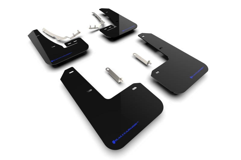 Rally Armor 2022 MK8 Volkswagen Golf GTI/R Black UR Mud Flap w/ Blue Logo MF80-UR-BLK/BL MF80-UR-BLK/BL Photo - Primary