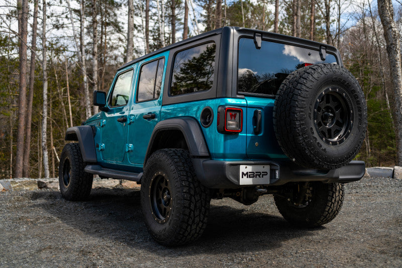 MBRP 2.5in Axle Back Muffler Bypass Pipe 18-20 Jeep Wrangler JL 2DR/4DR 3.6L T409 S5527409 S5527409 Photo - lifestyle view