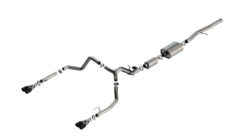 Borla 2024 Chevy Silverado 1500 6.2L V8 S-Type Catback Exhaust w/ Simulator - Black Chrome 140994BC 140994BC Photo - Primary