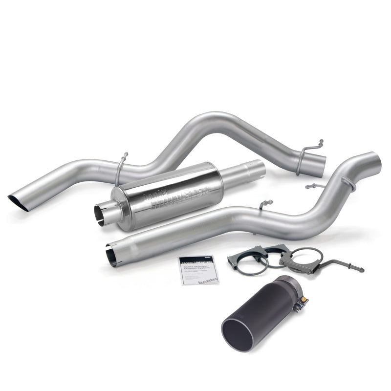 Banks Power 06-07 Chevy 6.6L CCLB Monster Exhaust System - SS Single Exhaust w/ Black Tip 48941-B 48941-B Photo - Primary