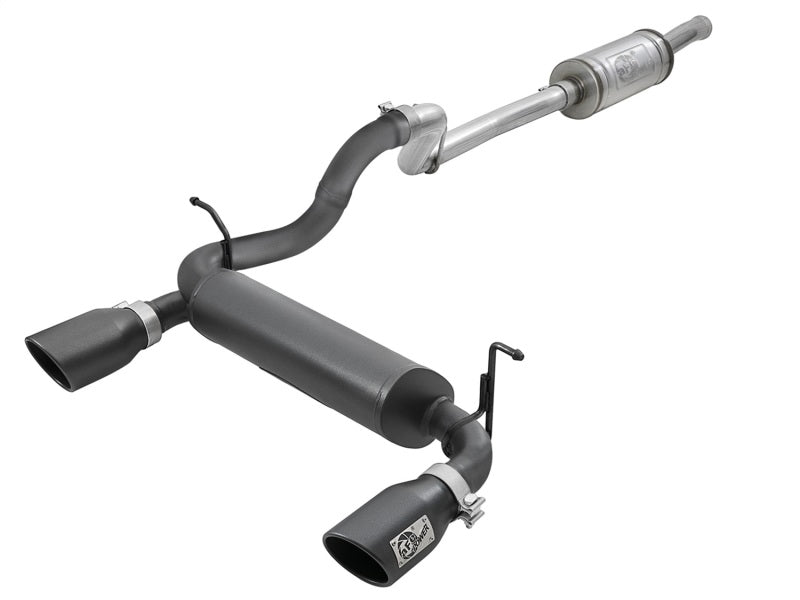 aFe Cat-Back Exhaust w/ Black Tips, Rebel Series 2.5in 409 Stainless Steel 49-48066-B Photo - Primary