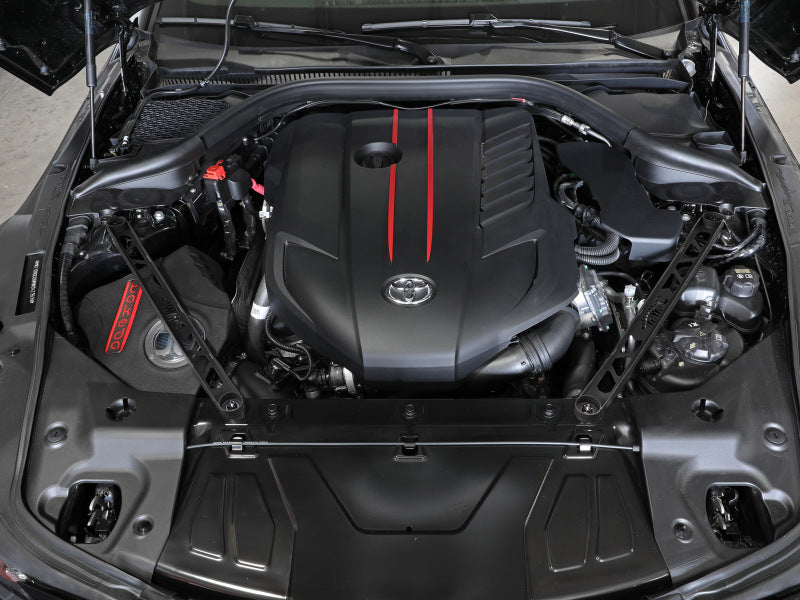 aFe CONTROL 304 Stainless Steel Front Suspension Strut Brace Black - Toyota GR Supra (A90) 20-21 450-721003-B 450-721003-B Photo - Mounted