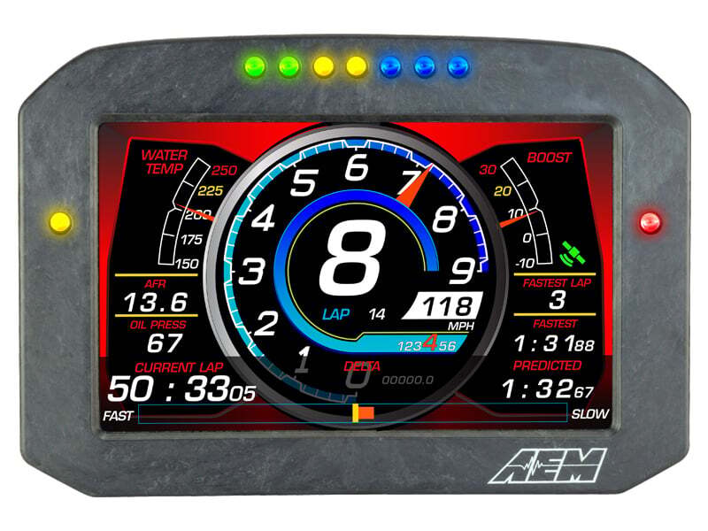 AEM CD-7G Carbon Flush Digital Dash Display w/ Internal 20Hz GPS & Antenna 30-5702F 30-5702F Photo - out of package