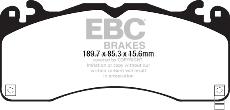 EBC 15+ Ford Mustang 5.0 Performance Pkg Yellowstuff Front Brake Pads DP43040R Photo - Primary