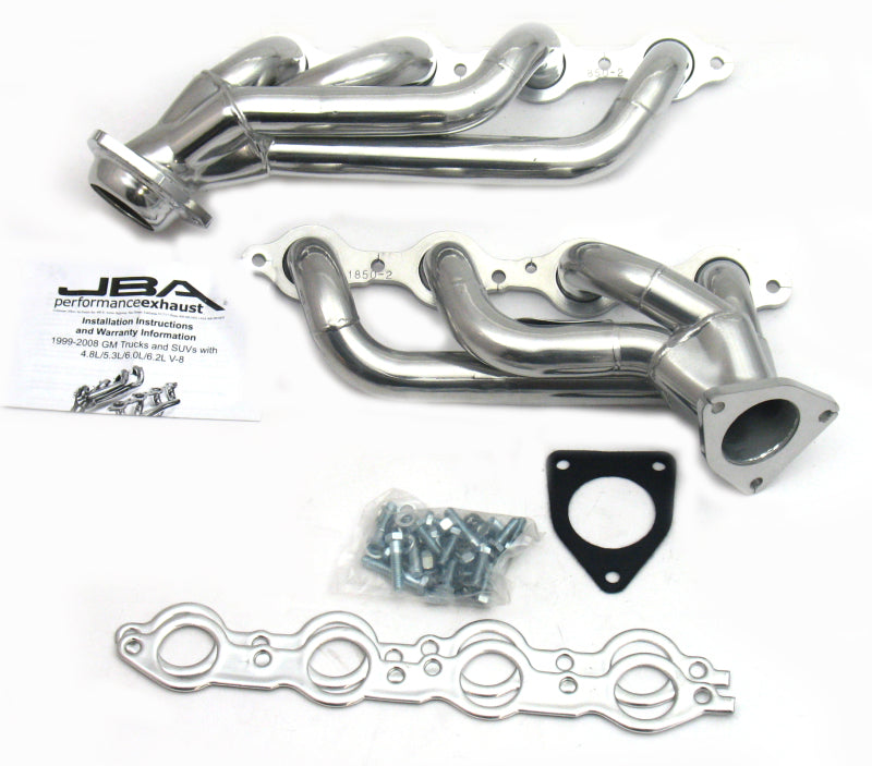 JBA 02-13 GM Truck 4.8L/5.3L LS Silver Ctd Cat4Ward Header 1850S-2JS 1850S-2JS Photo - Primary